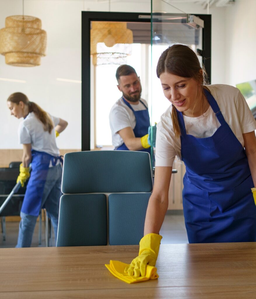 Equipo profesional de Sergio Facility Service realizando limpieza del hogar en vivienda en Marbella.